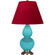 Small Double Gourd One Light Accent Lamp in Egg Blue Glazed Ceramic w/Antique Silver (165|1761R)