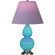 Small Double Gourd One Light Accent Lamp in Egg Blue Glazed Ceramic w/Antique Silver (165|1761L)