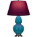 Double Gourd One Light Table Lamp in Peacock Glazed Ceramic w/Antique Silver (165|1753P)