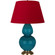 Double Gourd One Light Table Lamp in Peacock Glazed Ceramic w/Antique Natural Brass (165|1751R)