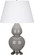 Double Gourd One Light Table Lamp in Smokey Taupe Glazed Ceramic w/Antique Silver (165|1750X)
