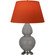 Double Gourd One Light Table Lamp in Smokey Taupe Glazed Ceramic w/Antique Silver (165|1750T)
