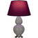 Double Gourd One Light Table Lamp in Smokey Taupe Glazed Ceramic w/Antique Silver (165|1750P)