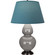 Double Gourd One Light Table Lamp in Smokey Taupe Glazed Ceramic w/Deep Patina Bronze (165|1749B)