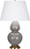 Double Gourd One Light Table Lamp in Smokey Taupe Glazed Ceramic w/Antique Natural Brass (165|1748X)