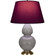 Double Gourd One Light Table Lamp in Smokey Taupe Glazed Ceramic w/Antique Natural Brass (165|1748P)