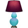 Double Gourd One Light Table Lamp in Egg Blue Glazed Ceramic w/Antique Silver (165|1741P)