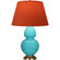 Double Gourd One Light Table Lamp in Egg Blue Glazed Ceramic w/Antique Natural Brass (165|1740T)