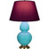 Double Gourd One Light Table Lamp in Egg Blue Glazed Ceramic w/Antique Natural Brass (165|1740P)