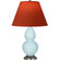 Small Double Gourd One Light Accent Lamp in Baby Blue Glazed Ceramic w/Antique Silver (165|1696T)