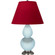 Small Double Gourd One Light Accent Lamp in Baby Blue Glazed Ceramic w/Antique Silver (165|1696R)