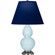 Small Double Gourd One Light Accent Lamp in Baby Blue Glazed Ceramic w/Antique Silver (165|1696N)