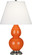 Small Double Gourd One Light Accent Lamp in Pumpkin Glazed Ceramic w/Antique Silver (165|1695X)