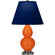 Small Double Gourd One Light Accent Lamp in Pumpkin Glazed Ceramic w/Antique Silver (165|1695N)