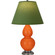Small Double Gourd One Light Accent Lamp in Pumpkin Glazed Ceramic w/Antique Silver (165|1695G)