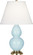 Small Double Gourd One Light Accent Lamp in Baby Blue Glazed Ceramic w/Antique Natural Brass (165|1689X)