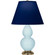 Small Double Gourd One Light Accent Lamp in Baby Blue Glazed Ceramic w/Antique Natural Brass (165|1689N)