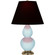 Small Double Gourd One Light Accent Lamp in Baby Blue Glazed Ceramic w/Antique Natural Brass (165|1689K)