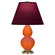 Small Double Gourd One Light Accent Lamp in Pumpkin Glazed Ceramic w/Antique Natural Brass (165|1685P)