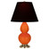 Small Double Gourd One Light Accent Lamp in Pumpkin Glazed Ceramic w/Antique Natural Brass (165|1685K)