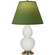 Small Double Gourd One Light Accent Lamp in Lily Glazed Ceramic w/Antique Natural Brass (165|1680G)