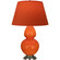 Double Gourd One Light Table Lamp in Pumpkin Glazed Ceramic w/Antique Silver (165|1675T)