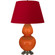 Double Gourd One Light Table Lamp in Pumpkin Glazed Ceramic w/Antique Silvered (165|1675R)