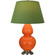 Double Gourd One Light Table Lamp in Pumpkin Glazed Ceramic w/Antique Silver (165|1675G)
