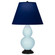 Small Double Gourd One Light Accent Lamp in Baby Blue Glazed Ceramic w/Deep Patina Bronze (165|1656N)