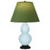 Small Double Gourd One Light Accent Lamp in Baby Blue Glazed Ceramic w/Deep Patina Bronze (165|1656G)
