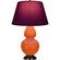 Double Gourd One Light Table Lamp in Pumpkin Glazed Ceramic w/Deep Patina Bronze (165|1645P)