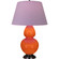 Double Gourd One Light Table Lamp in Pumpkin Glazed Ceramic w/Deep Patina Bronze (165|1645L)
