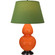 Double Gourd One Light Table Lamp in Pumpkin Glazed Ceramic w/Deep Patina Bronze (165|1645G)