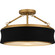 Quoizel Semi-Flush Mount Three Light Semi-Flush Mount in Matte Black (10|QSF6801MBK)
