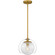Quoizel Piccolo Pendant One Light Mini Pendant in Brushed Gold (10|QPP6774BRG)