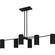 Foreland Six Light Linear Chandelier in Matte Black (10|FLD650MBK)
