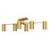 Foreland Six Light Semi-Flush Mount in Brushed Gold (10|FLD1750BRG)