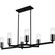 Cruz Six Light Linear Chandelier in Matte Black (10|CRZ648MBK)