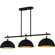 Cleo Three Light Linear Chandelier in Matte Black (10|CEO344MBK)