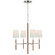 Bryant Wrapped LED Chandelier in Polished Nickel and Natural Leather (268|TOB 5580PN/NAT-NAT)