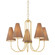 Jessel Five Light Chandelier in Aged Brass (428|H987805-AGB)