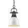 Duncan One Light Pendant in Matte Black (62|3602-S BLK-WH)