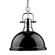 Duncan One Light Pendant in Chrome (62|3602-L CH-BK)