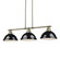 Duncan Three Light Linear Pendant in Aged Brass (62|3602-3LP AB-BK)