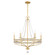 Seville Six Light Chandelier in Aged Brass (60|SEV-1806-AG)