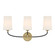 Niles Three Light Bath in Black Forged + Modern Gold (60|NIL-70013-BF-MG)