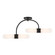 Capsule LED Semi Flush Mount in Matte Black + Textured Gold (60|CAP-8514-MK-TG)