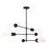 Capsule LED Chandelier in Matte Black + Textured Gold (60|CAP-8513-MK-TG)