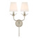 Broche Two Light Wall Sconce in Antique Silver (60|562-SA)