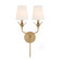 Broche Two Light Wall Sconce in Antique Gold (60|562-GA)